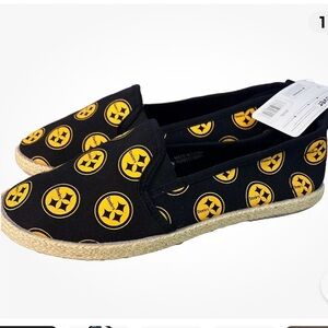 FOCO Pittsburgh Steelers Espadrille Canvas Shoe - Women's 7-8